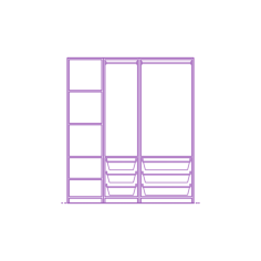 Fixtures Closet Storage Ikea Pax Wardrobe 69 Inch Drawers Sticker Outline Svg File, Free Vectors File